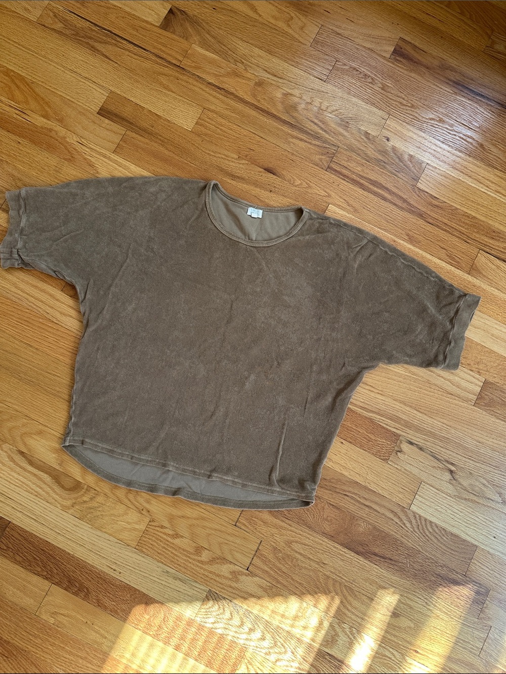 The Oversized Terry Top - Brown